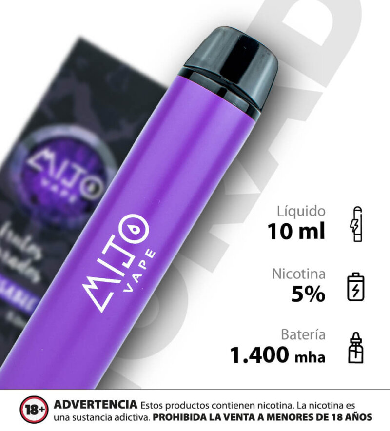 mijo vape 3000 puff frutos morados